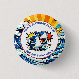 Persoonlijke Verjaardag Nautilus Pop Art Ronde Button 3,2 Cm