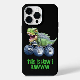Persoonlijke verjaardag van een dinosaurus monster iPhone 14 pro max hoesje