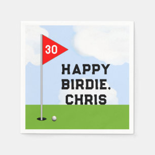 Persoonlijke verjaardag voor golfer servet