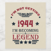 Persoonlijke verjaardagsfeestje voor tachtig jaar wijn etiket (Enkel label)