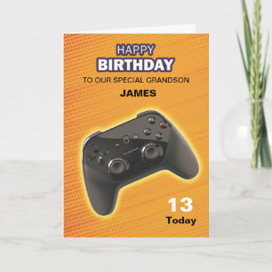 Persoonlijke verjaardagskaart voor gamecontroller kaart