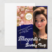 Persoonlijke verjaardagskaarten bedankkaart (Voorkant / Achterkant)