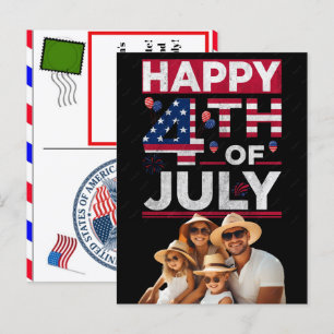Persoonlijke verjaardagskaarten voor 4 juli feestdagenkaart
