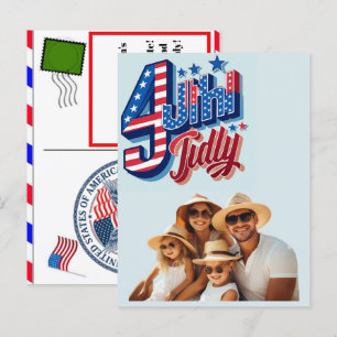 Persoonlijke verjaardagskaarten voor 4 juli feestdagenkaart