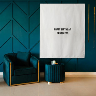 Persoonlijke Verjaardagsnaam Vlag Stoff Banner Wandkleed