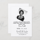 Persoonlijke verjaardagspartij Sla de datumkaarten Save The Date (Voorkant / Achterkant)