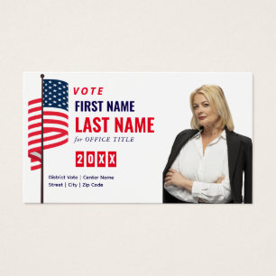 Persoonlijke verkiezingscampagne politiek kandidaa visitekaartje
