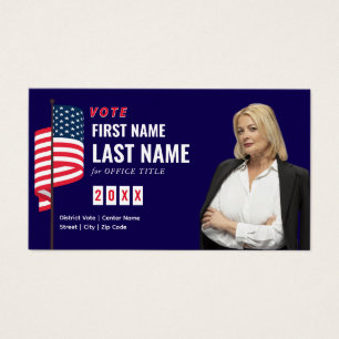 Persoonlijke verkiezingscampagne voor politieke ka visitekaartje