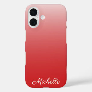 Persoonlijke verloop ombre rood iPhone 16 hoesje