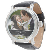 Persoonlijke Verlovingsfoto-herinnering op Maat Horloge (Gekanteld)