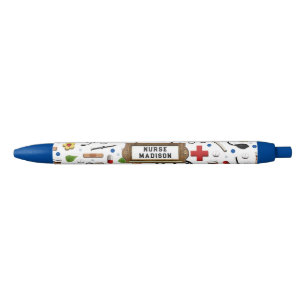 Persoonlijke verpleegster blauwe inkt pen