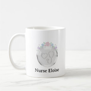 Persoonlijke verpleegster cadeau embleem mok