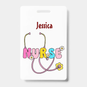 Persoonlijke verpleegster naam RN LPN dokter steth Badge