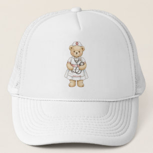 Persoonlijke verpleegster Teddybeer met eigen naam Trucker Pet