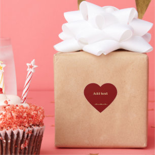 Persoonlijke vetgedrukte gouden print hart sticker