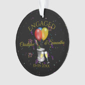 Persoonlijke viering van de verloving ornament (voorkant)