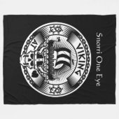 Persoonlijke Viking op het hart Fleece Deken (Voorkant (Horizontaal))
