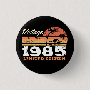 Persoonlijke Vintage 1985 Limited Edition Ronde Button 3,2 Cm