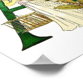 Persoonlijke Vintage Alfabet Letter A   Poster (Hoek)