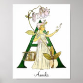 Persoonlijke Vintage Alfabet Letter A   Poster (Voorkant)