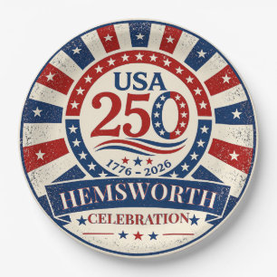 Persoonlijke Vintage America 250 1776–2026 Papieren Bordje