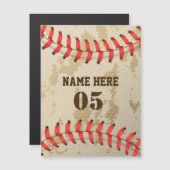 Persoonlijke Vintage Baseball Naam Nummer Retro (Voorkant / Achterkant)