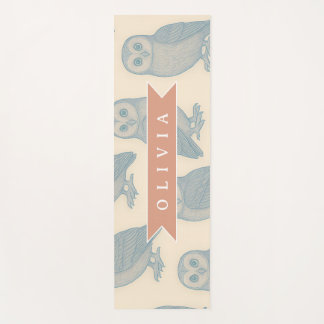 Persoonlijke Vintage Blauwe Uil Woodland Cottageco Yogamat