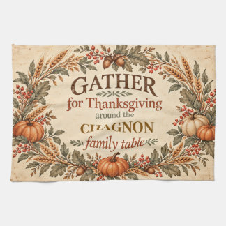 Persoonlijke Vintage Boerderij Thanksgiving Schote Theedoek