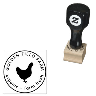 Persoonlijke Vintage Ei Kip Rubberstempel