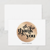 Persoonlijke Vintage Gouden Cirkel Platte Bedankt (Voorkant / Achterkant)