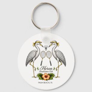 Persoonlijke Vintage Heron Badminton Club Sleutelhanger