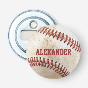 Persoonlijke Vintage Honkbal Button Flesopener