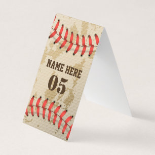 Persoonlijke Vintage Honkbal Naam Nummer Retro Kaart