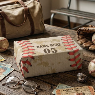 Persoonlijke vintage honkbal naam nummer retro tissuepapier