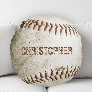 Persoonlijke Vintage Honkbal Rond Kussen