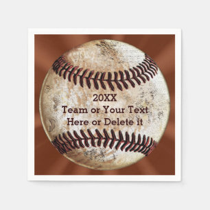 Persoonlijke vintage honkbal servetten UW TEKST