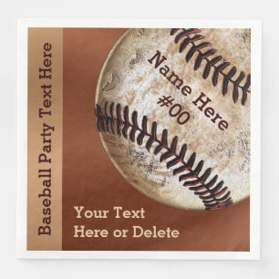 Persoonlijke vintage honkbal servetten, uw tekst servet