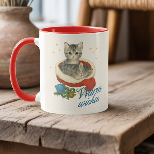 Persoonlijke Vintage Kerst Kitty Mok