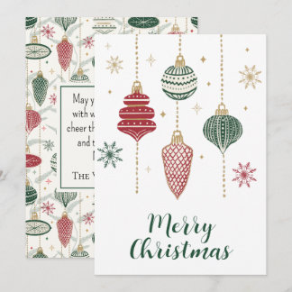 Persoonlijke vintage kerstversiering kaart