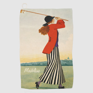 Persoonlijke vintage mode golfhanddoek