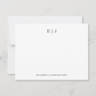 Persoonlijke Vintage Monogram Koppels Initialen Notitiekaartje