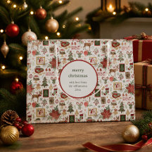 Persoonlijke Vintage Postzegel Kerstmis