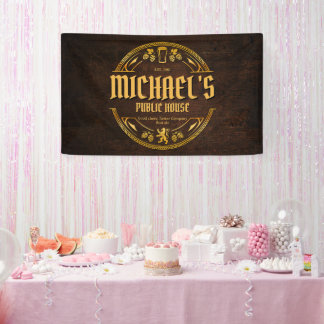 Persoonlijke vintage pub borden vinyl banner