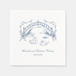 persoonlijke vintage rustieke Zwaan Romantische Tr Servet