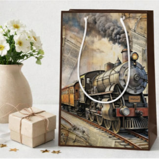 Persoonlijke vintage stoomtrein | Trein Cadeau Medium Cadeauzakje
