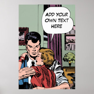 Persoonlijke vintage strip - Archiefprint Poster
