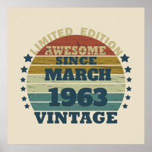 Persoonlijke vintage verjaardagscadeaus poster