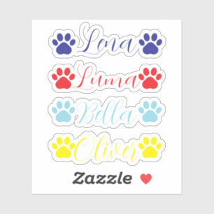 Persoonlijke vinyl sticker voor huisdieren, naam h