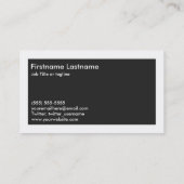 Persoonlijke Visitekaartjes voor netwerken in zwar (Achterkant)