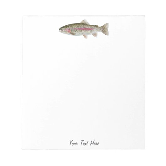 Persoonlijke Visliefhebber – Forel Vissen Ontwerp Notitieblok (Voorkant)
